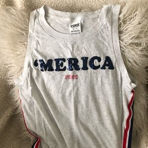 Pink “America” tank